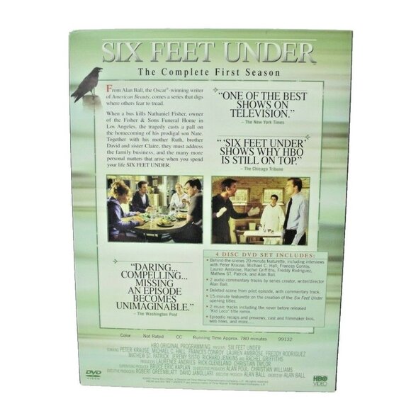 HBO Video Six Feet Under The Complete First Season (DVD, 2003, 4-Disc Set) - Picture 2 of 3